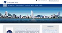 Desktop Screenshot of fondationpourgeneve.ch